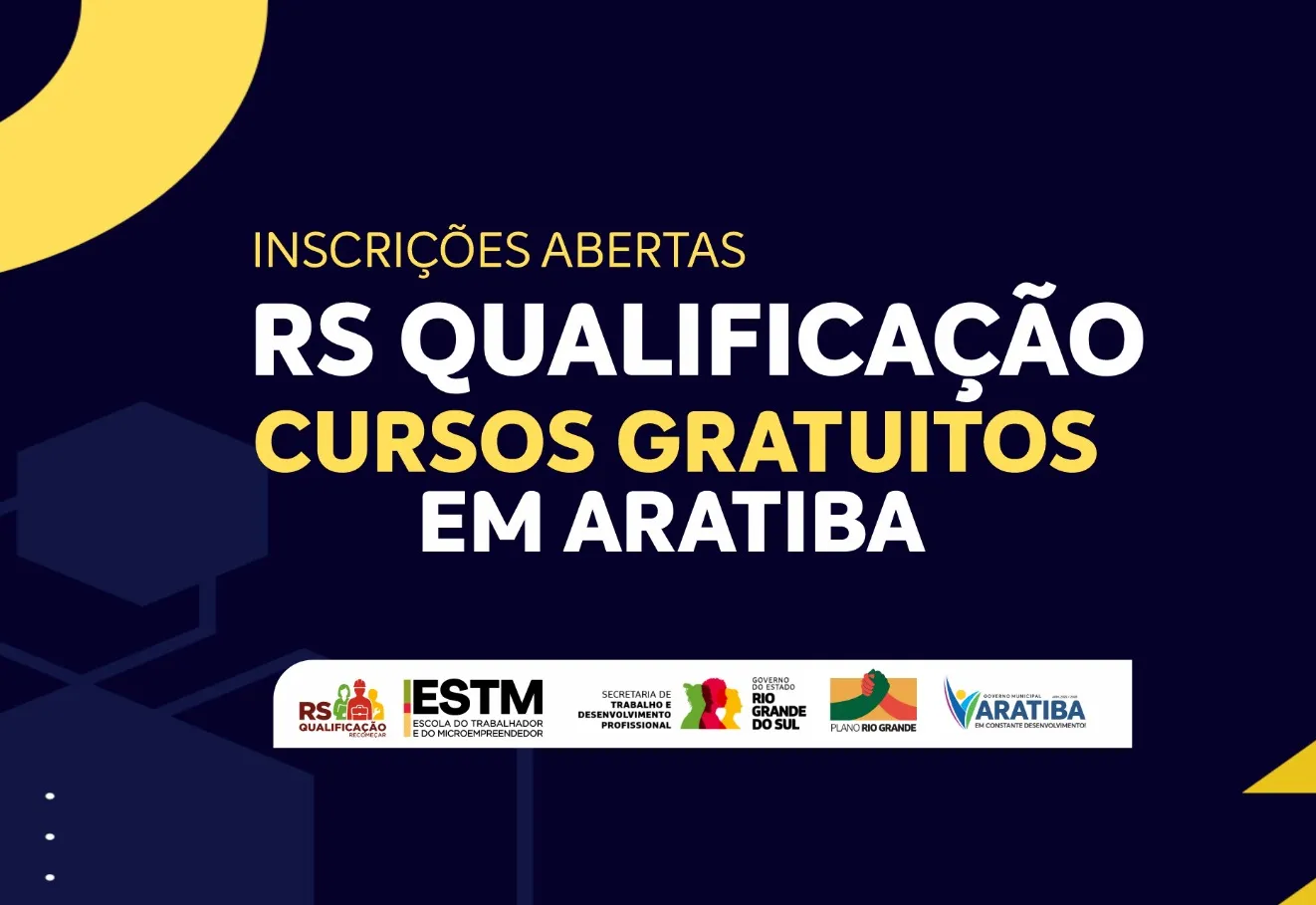 Abertas inscrições para cursos do RS Qualificação em Aratiba